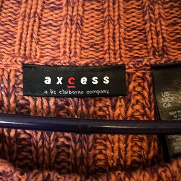 Axcess Liz Claiborne Knit Sweater Ombre Long Sleeve Stretch Multicolor - Picture 2 of 10